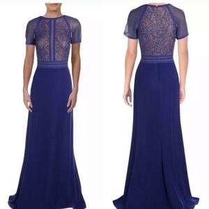 Tadashi Shoji Navy Lace Maxi Dress